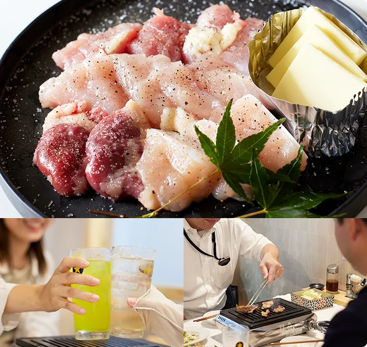 マルエの料理とお客様